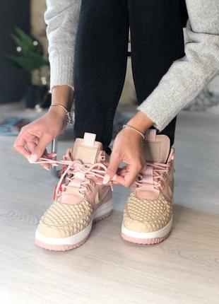 Стильные и теплые кроссовки nike duckboot pink (осень-зима-весна)😍8 фото