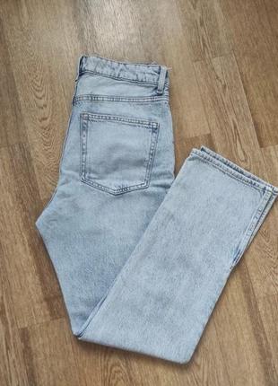 Прямые джинсы с размерами по блокам и высокой талией6 фото