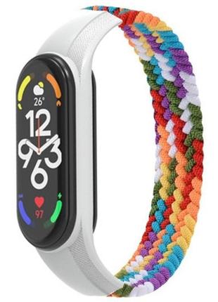 Ремешок для фитнес браслета armorstandart braided solo loop для xiaomi mi band 7/6/5/4 pride edition size l