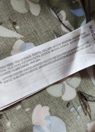 Блузка из натуральной ткани, блузка в цветочки 100% вискоза4 фото