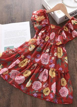 Платье 100 - 130 см сарафан платье на лето шифон