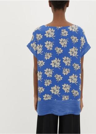 Блуза футболка удлиненная в цветы by malene birger2 фото