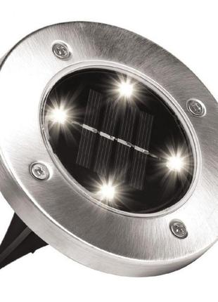 Вуличний світильник на сонячній батареї solar disk 8led-dm8 – садовий ліхтар5 фото