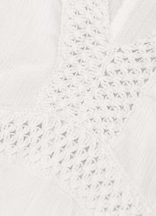 Літня легка бавовняна блуза жатка з мереживом ocean club primark3 фото