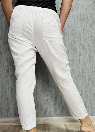 Брендовые льняные гавайки брюки штаны4 фото