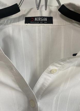 Сорочка morgan, блузка біла бавовна4 фото