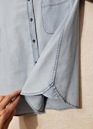 Mango jeans брендова сорочка блакитна котонова довгий рукав легка на всі сезони жіноча5 фото