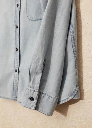Mango jeans брендова сорочка блакитна котонова довгий рукав легка на всі сезони жіноча6 фото