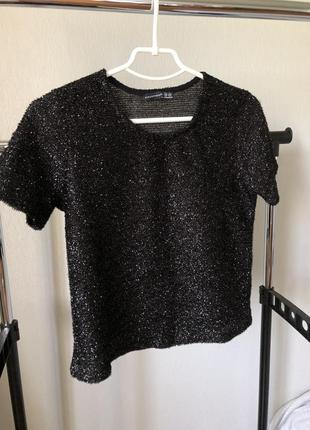 Футболка женская травка люрекс