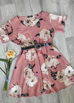 Шикарное платье в цветы нарядное праздничное легкое2 фото