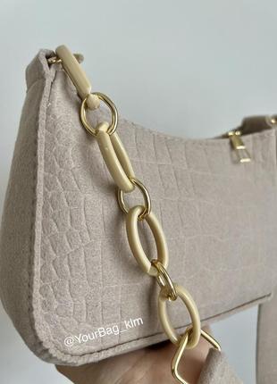 Супер стильна трендова сумочка/сумка на плече з фетру3 фото