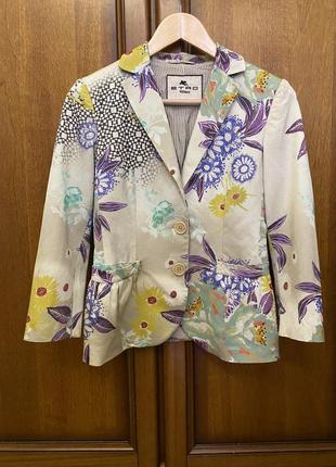 Пиджак с цветочным принтом eetro оригинал