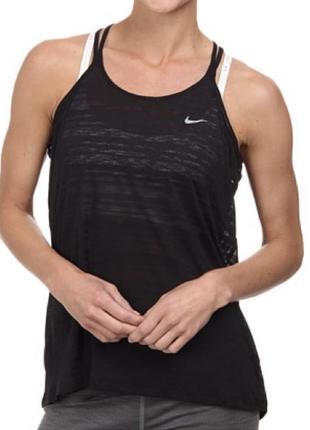 Спортивная майка nike tank top dri-fit cool breeze strappy black s1 фото