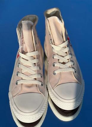 Кеды converse x comme des garsons play chuck beige3 фото