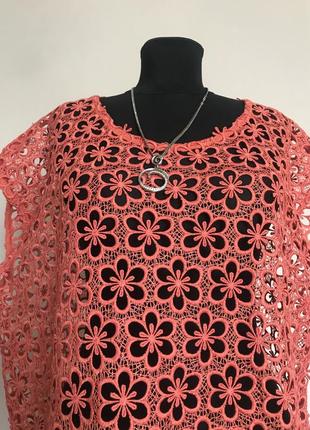 Женская элегантная кружевная накидка/блуза6 фото
