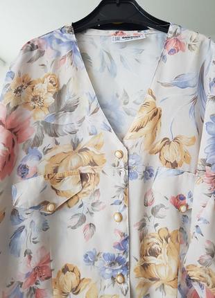 Винтажная рубашка с красивыми пуговицами