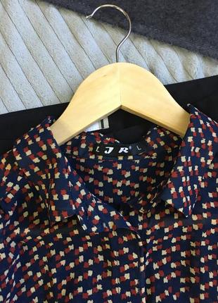 Рубашка блуза на пуговицы в геометрический принт4 фото