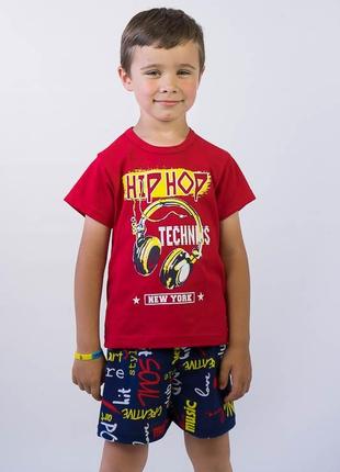 Легка дитяча піжама шорти і футболка для хлопчиків1 фото