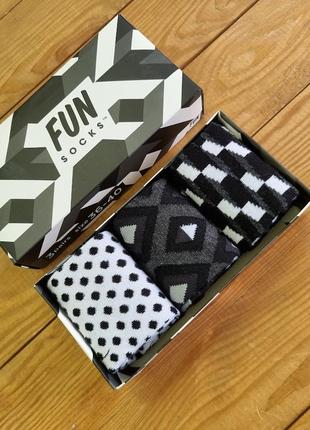 Fun socks женские / мужские в подарочной коробке, 3 пары носков, размер 36-40