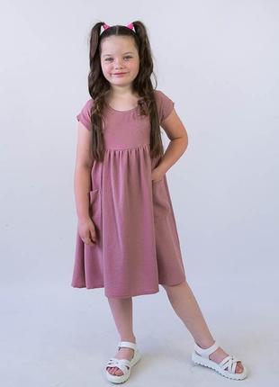 Легкое детское свободное платье из американского крепа, сарафан легкий детский