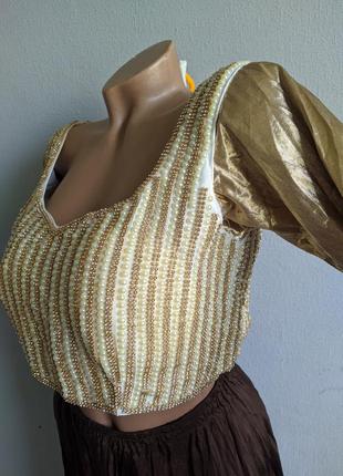 Коротка блуза, топ у вікторіанському стилі.4 фото