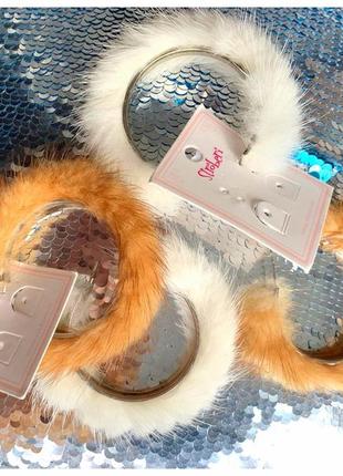 Елегантні сережки з натуральної норки