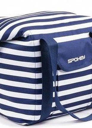 Термо-сумка spokey san remo navy/white 30 л, сине-белая