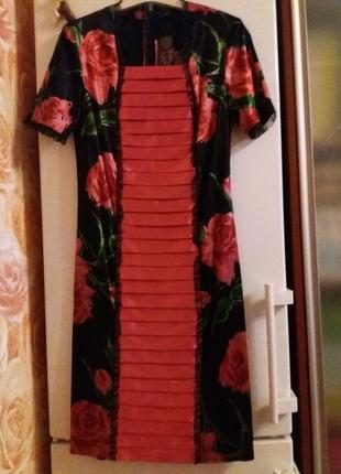 Сукня (плаття) нарядна, атлас-стрейч.1 фото