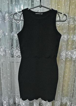 Плаття платье сукня мини міні чёрное boohoo1 фото