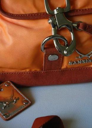 Очень красивая бирюзовая тканевая сумочка - sansibar - германия - оригинал!!!9 фото