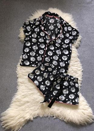 Пижама домашний комплект набор рубашка шорты вискоза