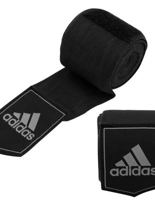 Боксерські бінти adidas бавовна чорні для рук боксу кікбоксингу мма єдиноборств кольорові3 фото