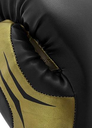 Боксерские перчатки кожаные adidas speed tilt 350 профессиональные тренировочные черные 10 oz спаринг бокс6 фото