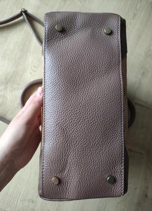 Стильная итальянская женская пробковая сумка genuine leather,  made in italy.6 фото