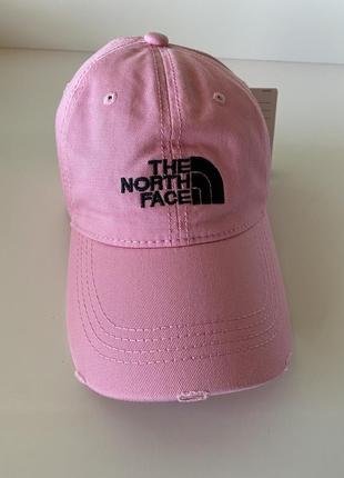 Женская розовая кепка the north face