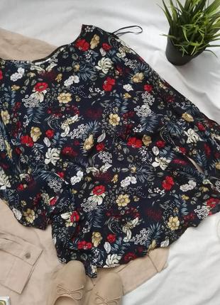 Блуза принт цветы