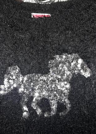 Стильный теплый свитер травка девочке 2