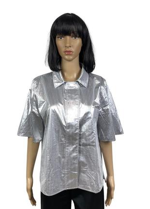 Рубашка из металлизированного хлопка cos