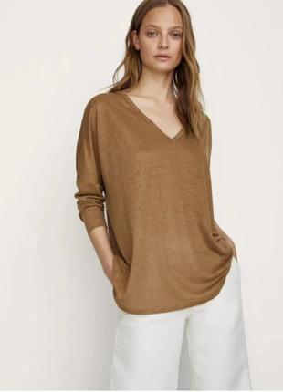 Лляна футболка massimo dutti,  xs-s