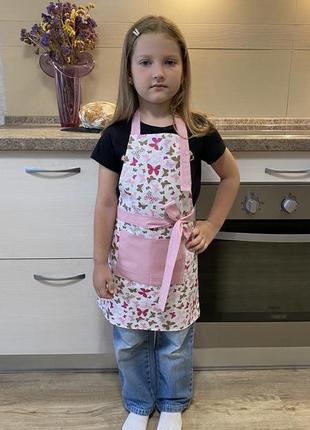 Детские фартуки ручной работы из хлопка премиум качества