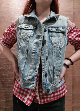 💛💙🤎 чудовий жилет denim co