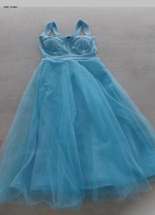 Богемна ексклюзивна вечірня випускна сукня плаття імітація корсету фатин6 фото