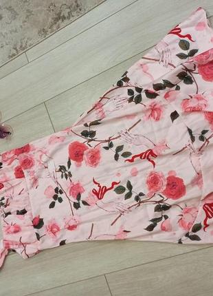 Сукня сарафан міді квітковий принт4 фото