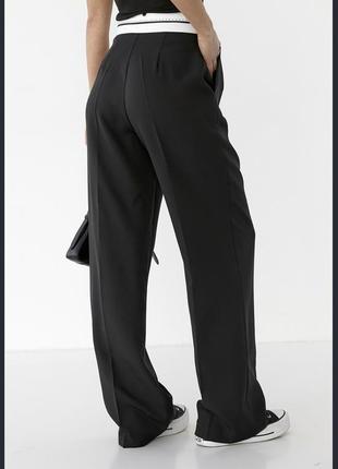 Классические прямые брюки с высокой посадкой2 фото