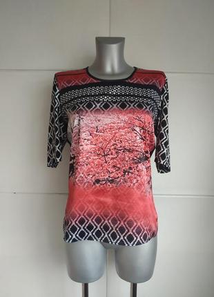 Стильная футболочка garry weber из комбинированной ткани