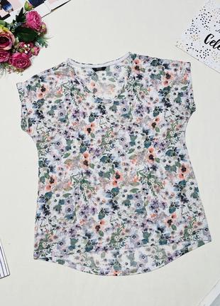 Легкая футболка с цветочным принтом от бренда f&f  👚размер s 💥