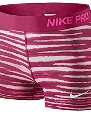 8 с 36 модные малиновые короткие шорты nike pro 3” tiger short women. оригинал8 фото