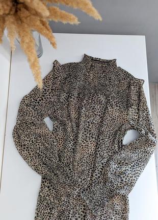 Шифоновая блузка в леопардовый принт1 фото