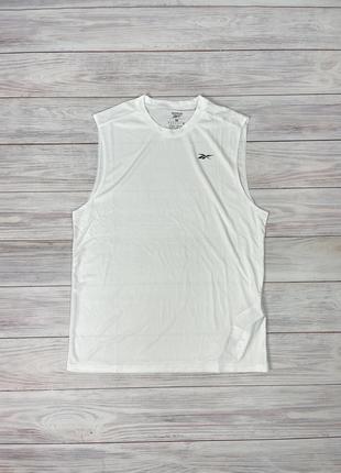 Reebok training sleeveless tech t-shirt white