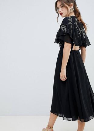 Платье миди asos с вышивкой 💜распродажа 💜7 фото